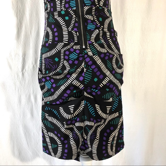 Nicole Miller Sleeveless Silk/Spandex Print Dress - Picture 7 of 8